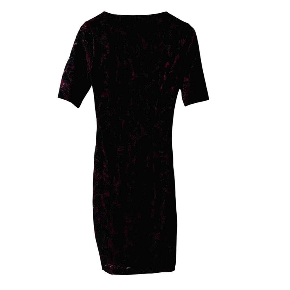Anthropologie Maeve Elorn Short Sleeve Dress Size 2 Wine Black - Picture 3 of 8